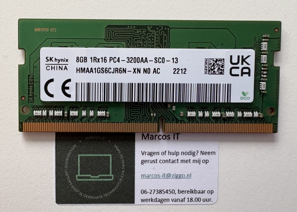 RAM upgrade laptop 8GB naar 16GB sneller en soepeler werken